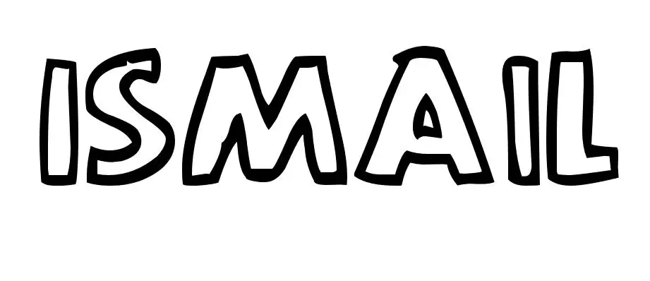 Coloriage Ismail - Prénom à imprimer