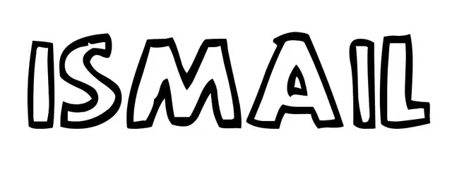 Coloriage Ismail - Prénom à imprimer