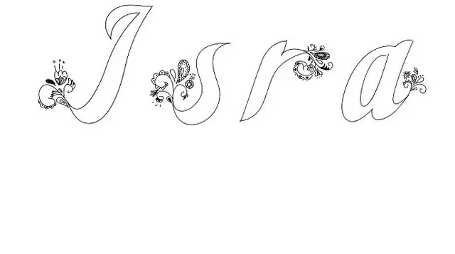 Coloriage Isra - Prénom à imprimer