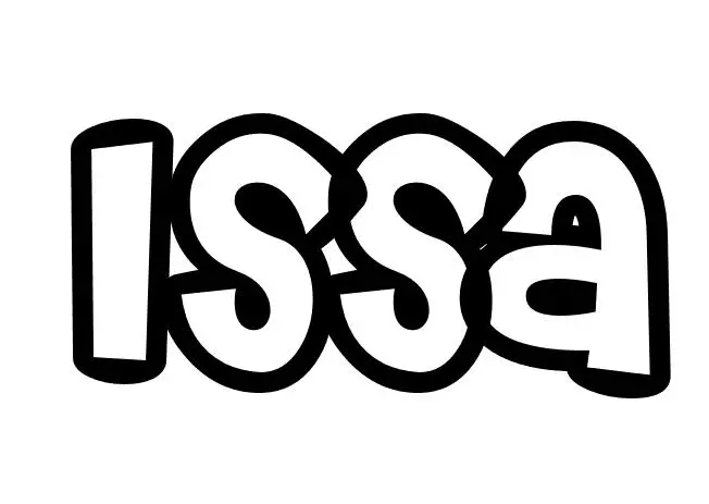 Coloriage Issa - Prénom à imprimer
