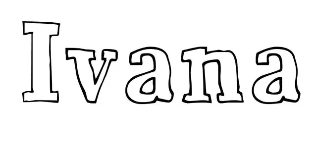 Coloriage Ivana - Prénom à imprimer