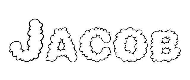 Coloriage Jacob - Prénom à imprimer