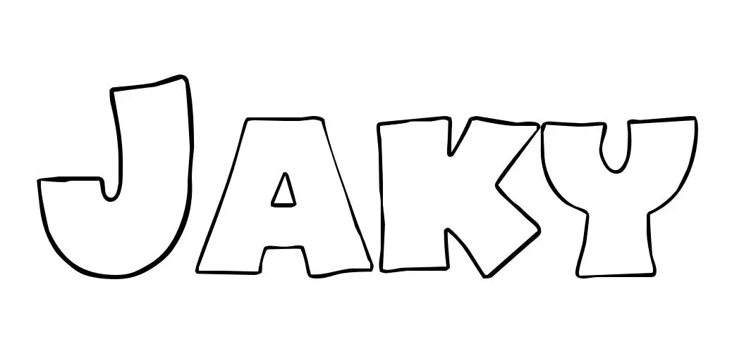 Coloriage Jaky - Prénom à imprimer