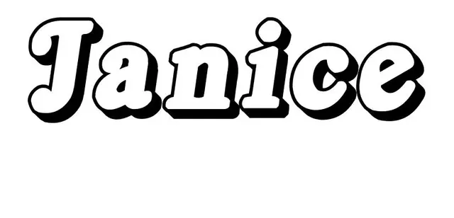 Coloriage Janice - Prénom à imprimer