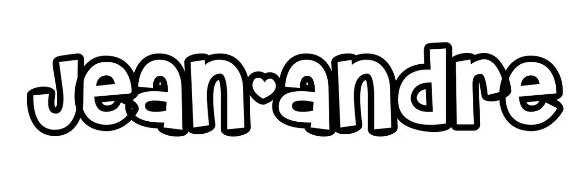 Coloriage Jean Andre - Prénom à imprimer