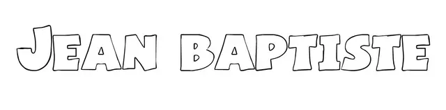 Coloriage Jean Baptiste - Prénom à imprimer