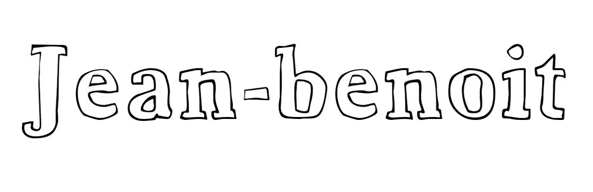 Coloriage Jean Benoit - Prénom à imprimer