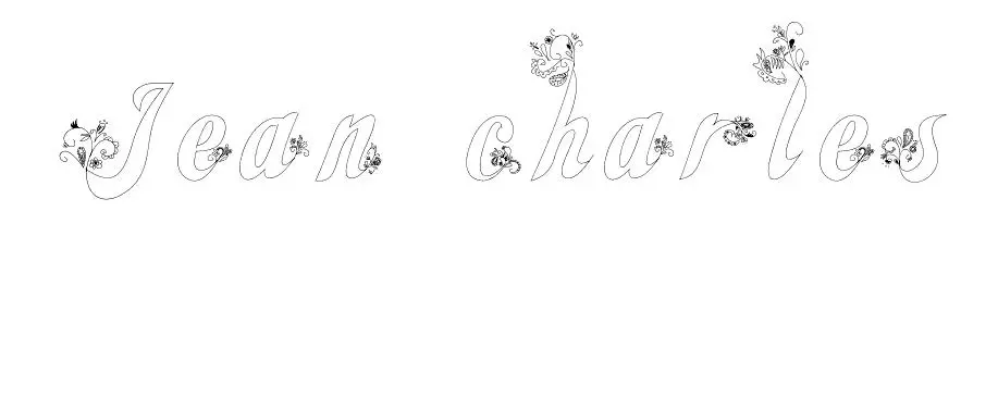 Coloriage Jean Charles - Prénom à imprimer