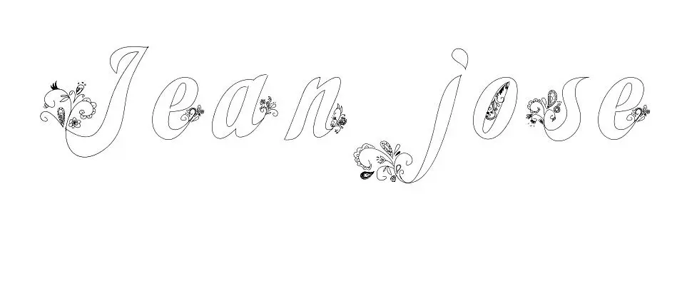 Coloriage Jean Jose - Prénom à imprimer