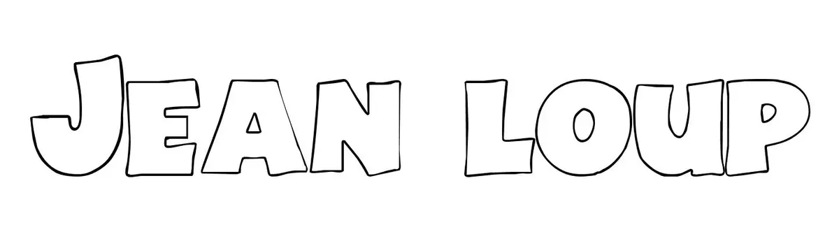 Coloriage Jean Loup - Prénom à imprimer