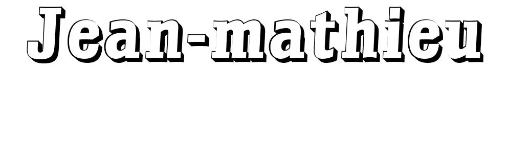 Coloriage Jean Mathieu - Prénom à imprimer