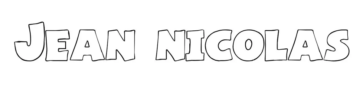 Coloriage Jean Nicolas - Prénom à imprimer
