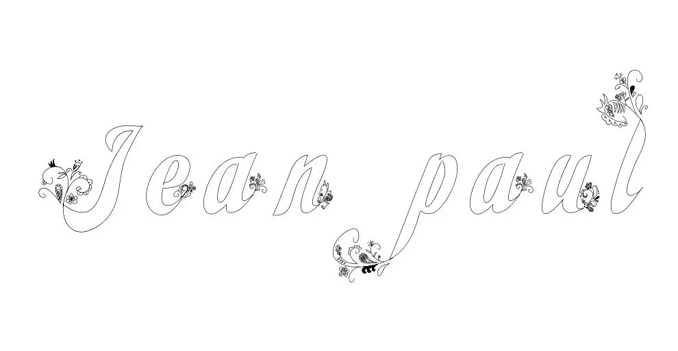 Coloriage Jean Paul - Prénom à imprimer