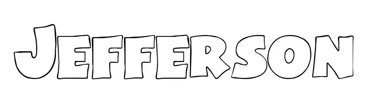 Coloriage Jefferson - Prénom à imprimer