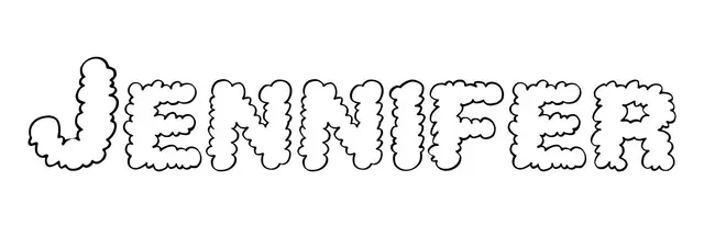 Coloriage Jennifer - Prénom à imprimer