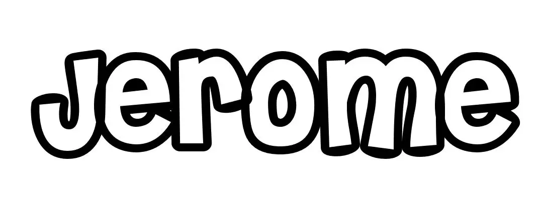 Coloriage Jerome - Prénom à imprimer