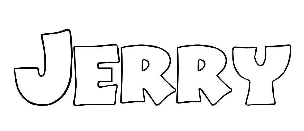 Coloriage Jerry - Prénom à imprimer