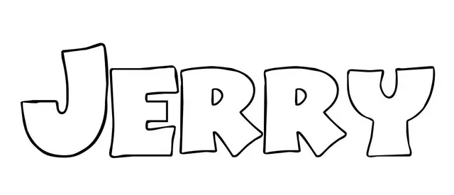 Coloriage Jerry - Prénom à imprimer