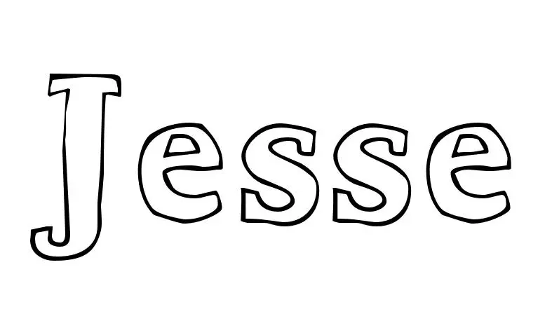 Coloriage Jesse - Prénom à imprimer