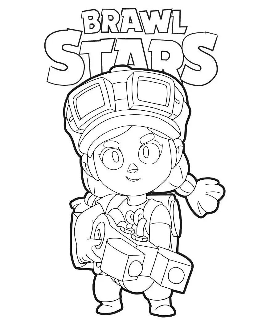 Ausmalbild Jessie Brawl Stars Ausmalbilder zum Ausdrucken