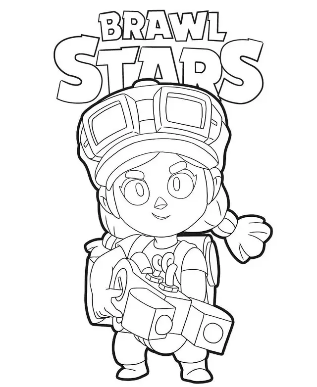 Coloriage Jessie Brawl Stars - Brawl stars à imprimer