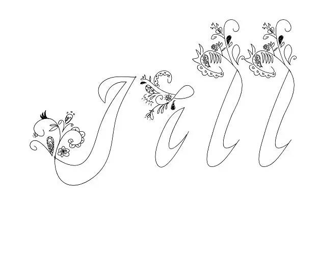 Coloriage Jill - Prénom à imprimer