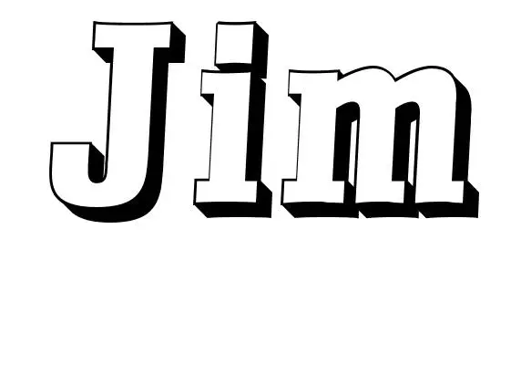 Coloriage Jim - Prénom à imprimer