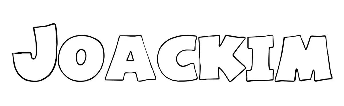 Coloriage Joackim - Prénom à imprimer