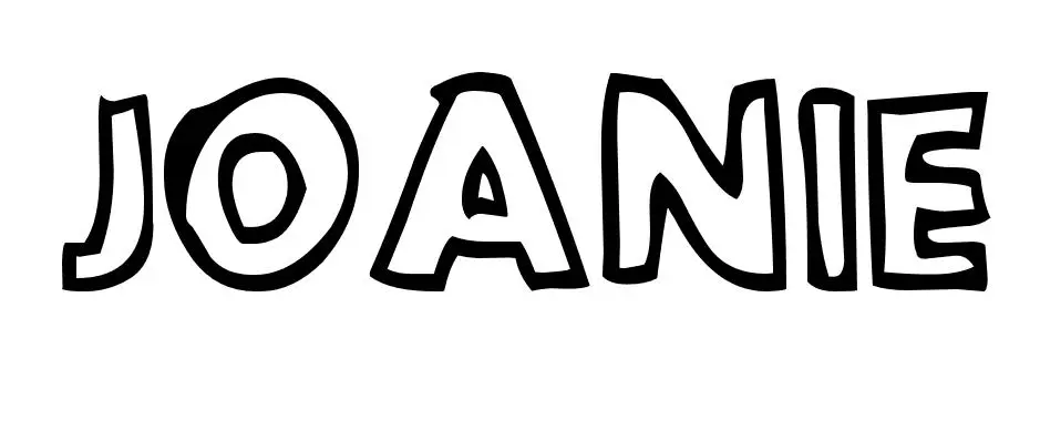 Coloriage Joanie - Prénom à imprimer