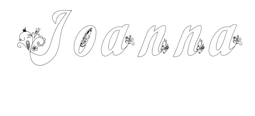 Coloriage Joanna - Prénom à imprimer