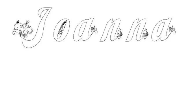 Coloriage Joanna - Prénom à imprimer