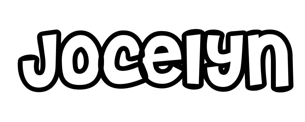 Coloriage Jocelyn - Prénom à imprimer