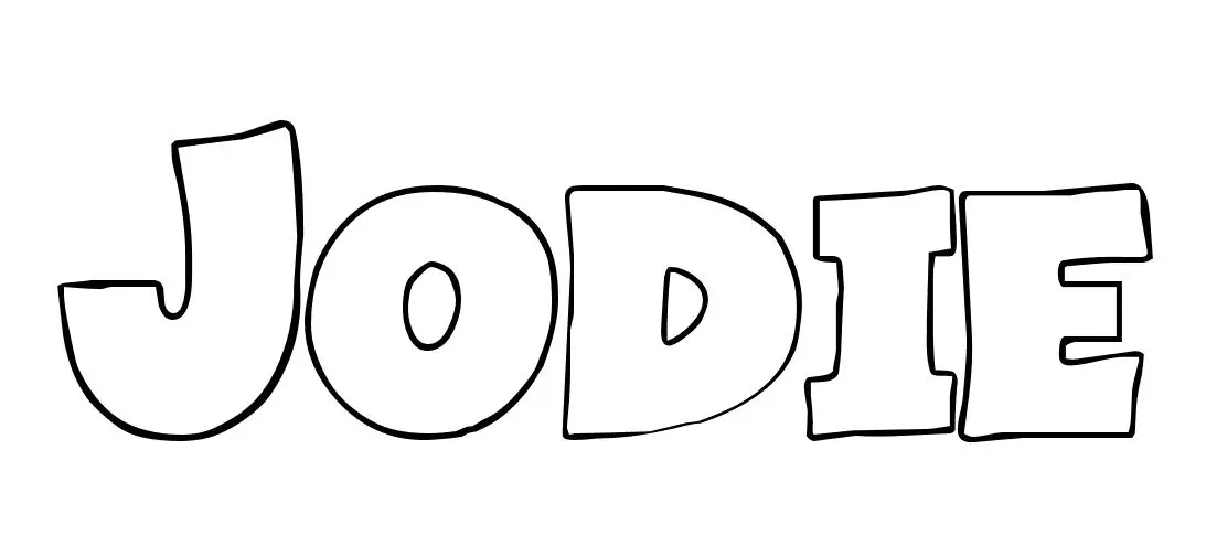 Coloriage Jodie - Prénom à imprimer