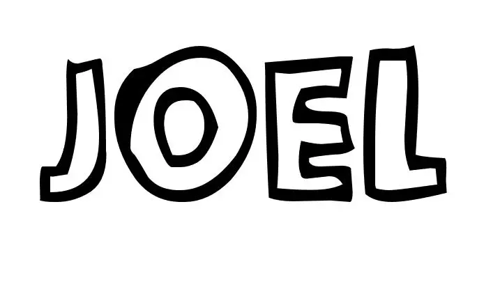 Coloriage Joel - Prénom à imprimer