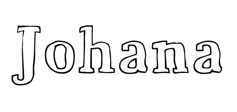 Coloriage Johana - Prénom à imprimer