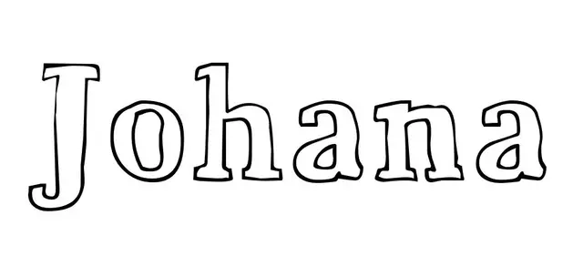 Coloriage Johana - Prénom à imprimer