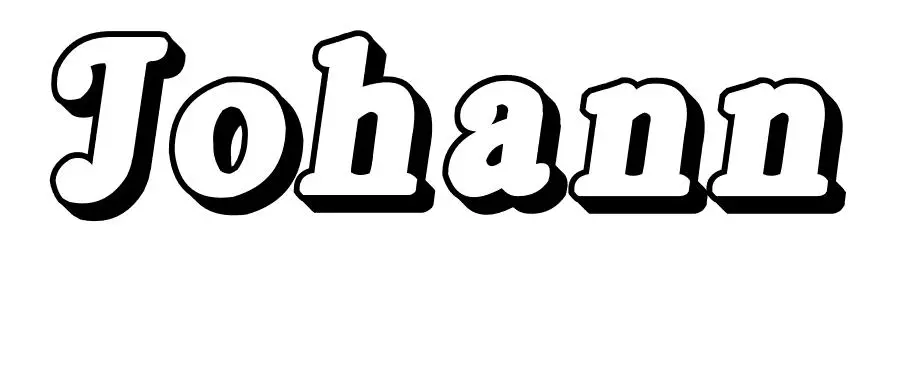 Coloriage Johann - Prénom à imprimer