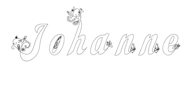 Coloriage Johanne - Prénom à imprimer