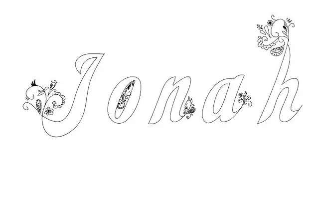 Coloriage Jonah - Prénom à imprimer