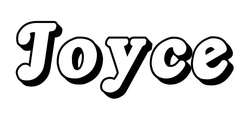 Coloriage Joyce - Prénom à imprimer