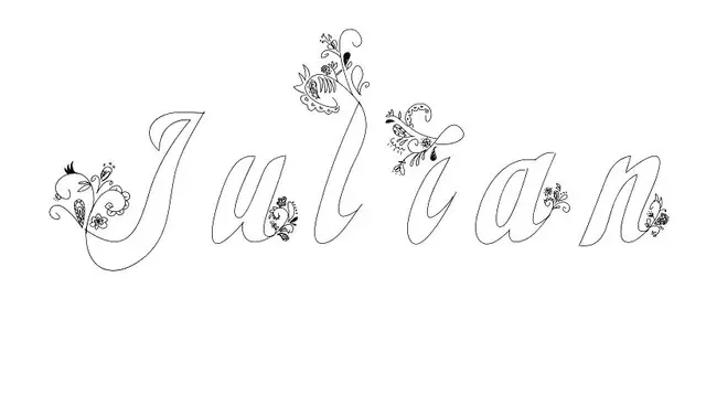 Coloriage Julian - Prénom à imprimer