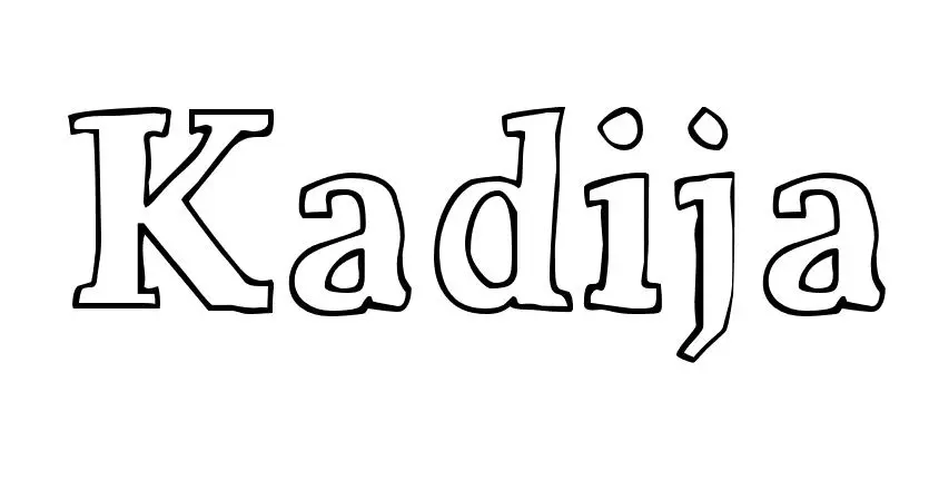 Kadija coloring page to print