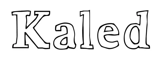 Coloriage Kaled - Prénom à imprimer