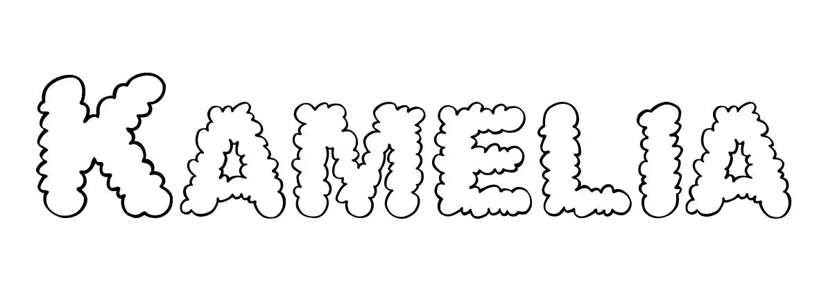 Kamelia Name Coloring Page coloring page to print