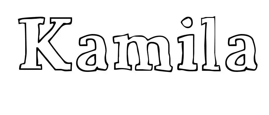 Kamila coloring page to print