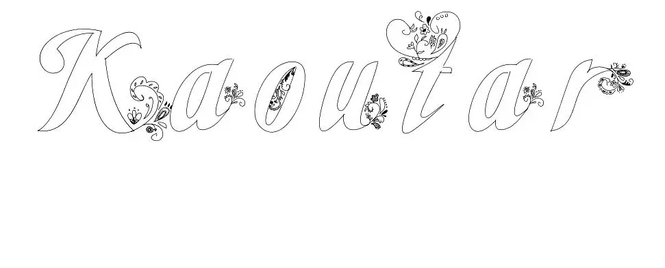 Kaoutar coloring page to print