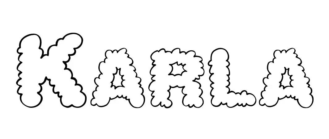 Coloriage Karla - Prénom à imprimer