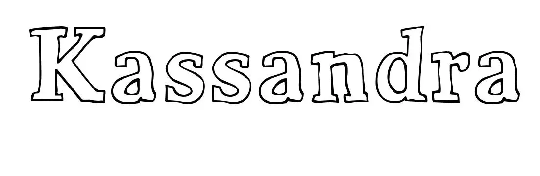 Coloriage Kassandra - Prénom à imprimer