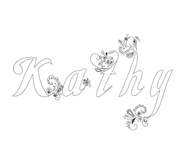 Coloriage Kathy - Prénom à imprimer