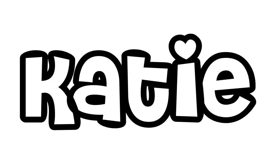Coloriage Katie - Prénom à imprimer